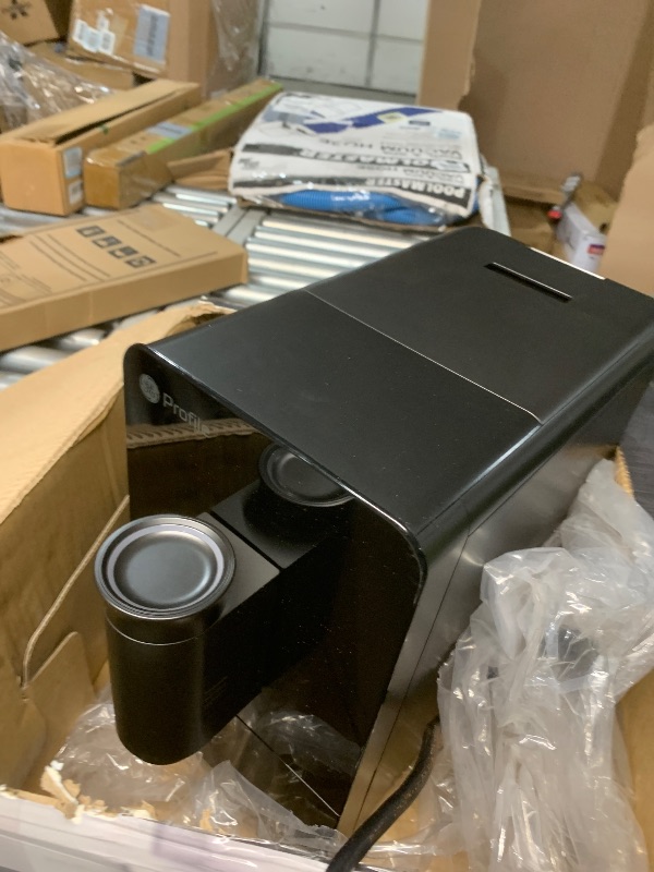 Photo 1 of ***(MAJOR DAMAGE/ SEE NOTES)***
GE Profile Automatic Espresso Machine | Brew in Less Than 90 Seconds | 20 Bar Pump Pressure for Balanced Extraction | Five Adjustable Grind Size Levels | WiFi Connected for Drink Customization | Black