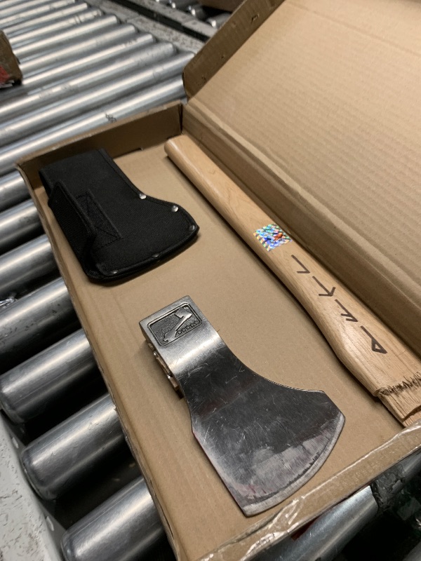 Photo 1 of *****BROKEN AXE******WATL Ragnar Throwing Axe: World Axe Throwing League Premium Competition Throwing Axe with Throwing Hatchet Nylon Sheath and Nordic Engraved Hickory Wooden Handle