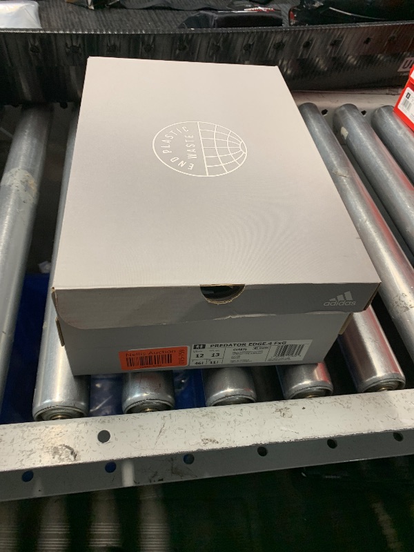 Photo 1 of adidas Unisex Predator Edge.4 Flexible Ground Soccer Shoe, Black/White/Vivid Red, 12 US Men