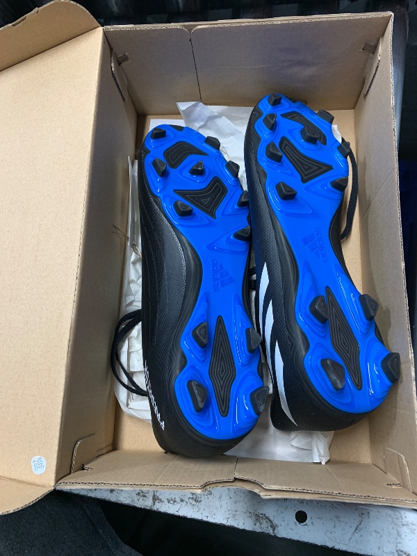 Photo 1 of adidas Unisex Predator Edge.4 Flexible Ground Soccer Shoe, Black/White/Vivid Red, 12 US Men