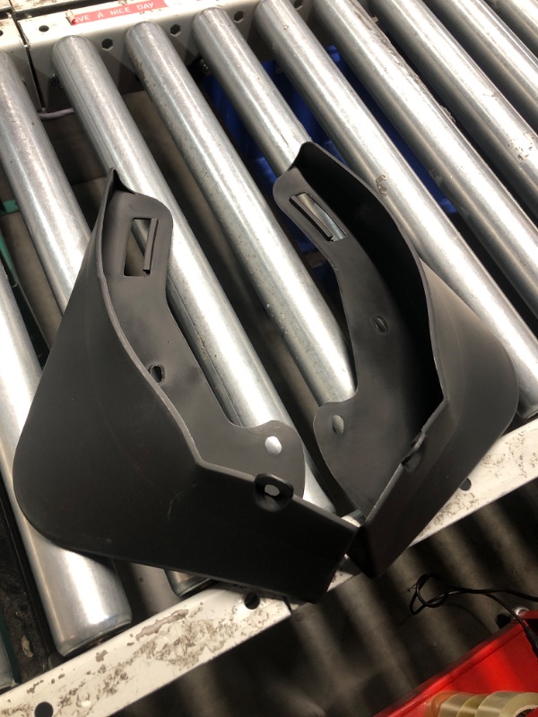 Photo 1 of **MISSING 2 PIECES, ONLY 1 SET***
BASENOR 2025 Upgraded Tesla Model Y Mud Flaps Splash Guards Vehicle Sediment Protection No Drilling No Tape Mudflaps Tire Protector Mudflaps All Weather Tesla Exterior Accessories (Set of 4)