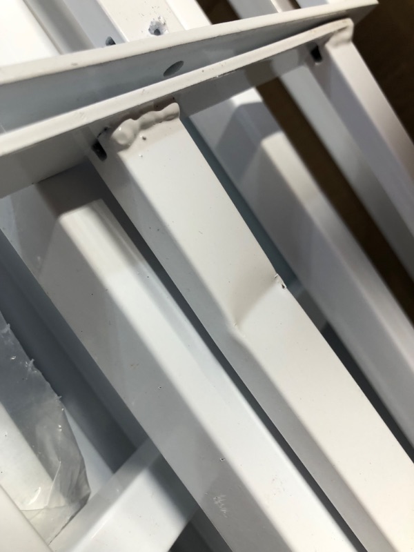 Photo 1 of ***TRUCK/TRAILER PICKUP ONLY - DAMAGED - LIKELY MISSING PARTS***
YIORTWO Twin-Over-Twin Low Bunk Bed with Convertible Slide,Montessori Floor Bunk Bed Frame with Full-Length Guardrail,Heavy Duty Metal Bed with House Shape and Roof for Toddlers,White