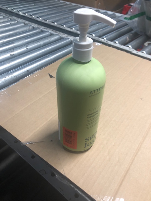Photo 1 of ATTITUDE Nourishing Hair Shampoo, EWG Verified, For Dry and Damaged Hair, Naturally Derived Ingredients, Vegan and Plant Based, Grapeseed Oil and Olive Leaves, 32 Fl Oz