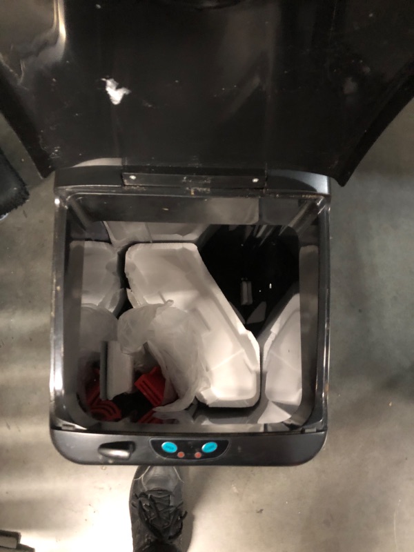 Photo 1 of ***HEAVILY USED AND DIRTY - COVERED IN SCRATCHES AND DENTS - SEE PICTURES***
iTouchless 13 Gallon Kitchen Trash Can with Lid and Odor Filter, Motion Sensor Stainless Steel Rectangular Trashcan for Home Office Work Bedroom Living Room Garage Large Capacity