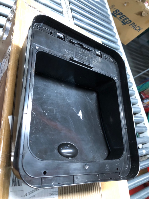 Photo 1 of ***HEAVILY USED AND DIRTY - COVERED IN SCRATCHES AND DENTS - SEE PICTURES***
iTouchless 13 Gallon Kitchen Trash Can with Lid and Odor Filter, Motion Sensor Stainless Steel Rectangular Trashcan for Home Office Work Bedroom Living Room Garage Large Capacity