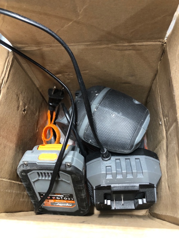 Photo 1 of **PARTS ONLY, DOES NOT POWER ON, BATTERY STILL GOOD, MISSING ATTACHMENTS***
Mellif 5’’ Random Orbit Sander Compatibel with Dewalt 20v Max Battery, Cordless Palm Sander with 20V 2.0Ah Battery & Charger Kits, Brushless, 6 Variable Speeds, 12000 OPM, Dust Bu