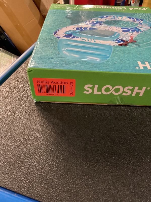 Photo 1 of SLOOSH Pool Lounge Float Adult, Inflatable Pool Floats Lounger Raft Floaties Water Floating Recliner Chair with Cup Holders Foot Rest Swimming Floaty, Blue