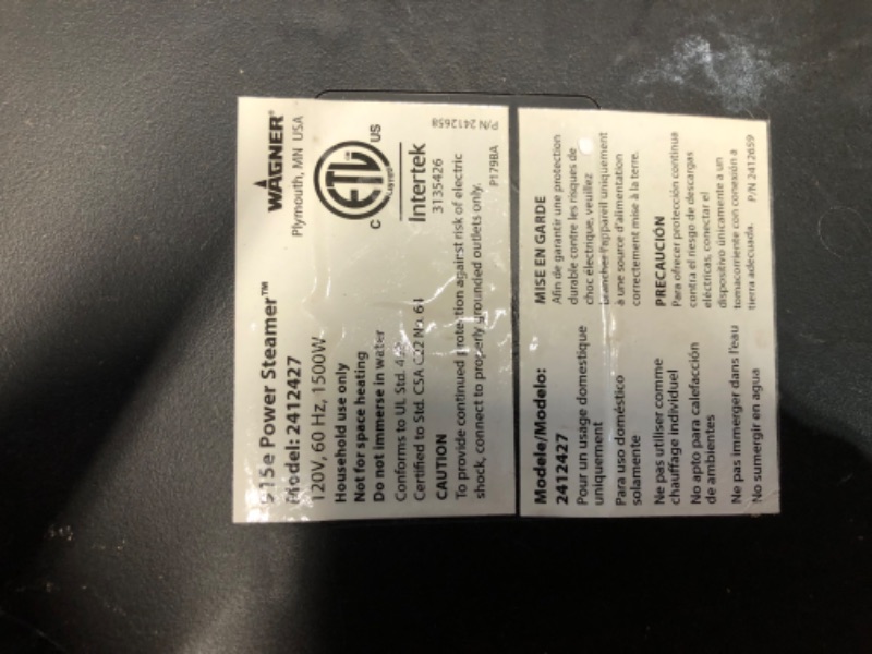 Photo 1 of ***HEAVILY USED AND DIRTY - LIGHTS UP WHEN PLUGGED IN - UNABLE TO TEST FURTHER - LIKELY MISSING PARTS - SEE PICTURES***
Wagner Spraytech C900054 905e AutoRight Multi-Purpose Steam Cleaner, 12 Accessories Included, Power Steamer for cleaning, Color May Var