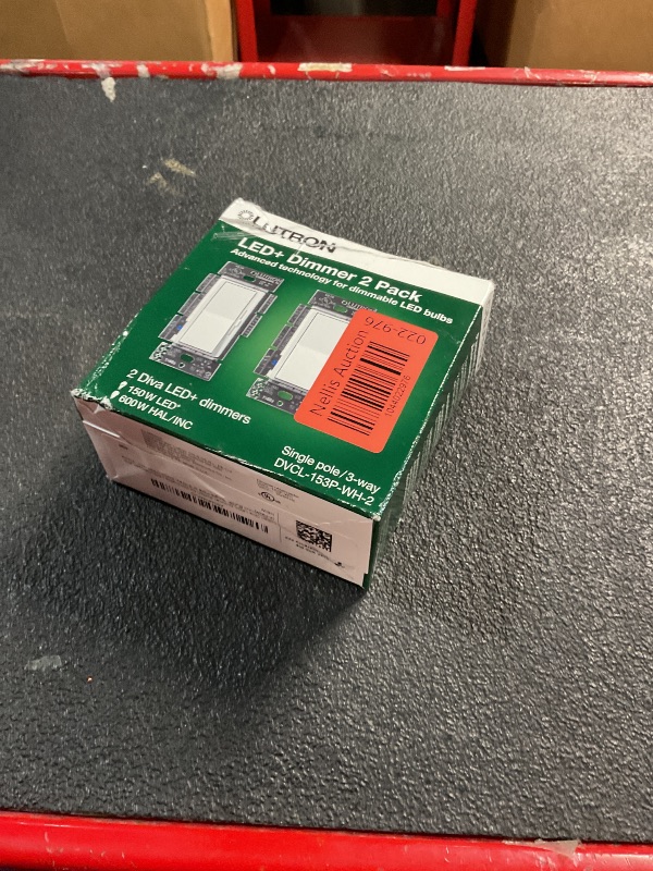 Photo 1 of Lutron Diva LED+ Dimmer Switch for Dimmable LED, Halogen and Incandescent Bulbs, Single-Pole or 3-Way, DVCL-153P-WH, White (2-Pack)