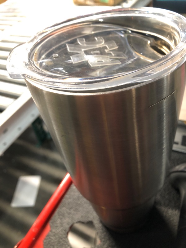 Photo 1 of ***(HANDLE IS BROKEN OFF)***
XPAC 44 Ounce Double Vacuum Wall Stainless Steel Tumbler with Lid, Stainless Steel With Handle and Metal Straw, Fits in a 3.5" Wide Car Beverage Holder