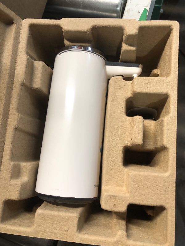 Photo 1 of ***(MISSING CHARGER)***
simplehuman 9 oz. Touch-Free Automatic Rechargeable Sensor Pump, White Stainless Steel, 2024 Model