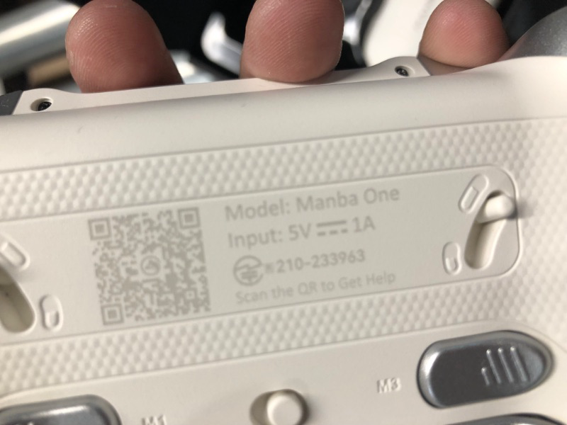Photo 1 of (POWER TESTED) ($69.99 VALE) ManbaOne Interactive Screen Wireless Gaming Controller for PC/Switch/iOS/Android,Hall Effect Stick & Trigger,RGB Lighting,Remappable Buttons,1800mAh with Charging Dock (White)