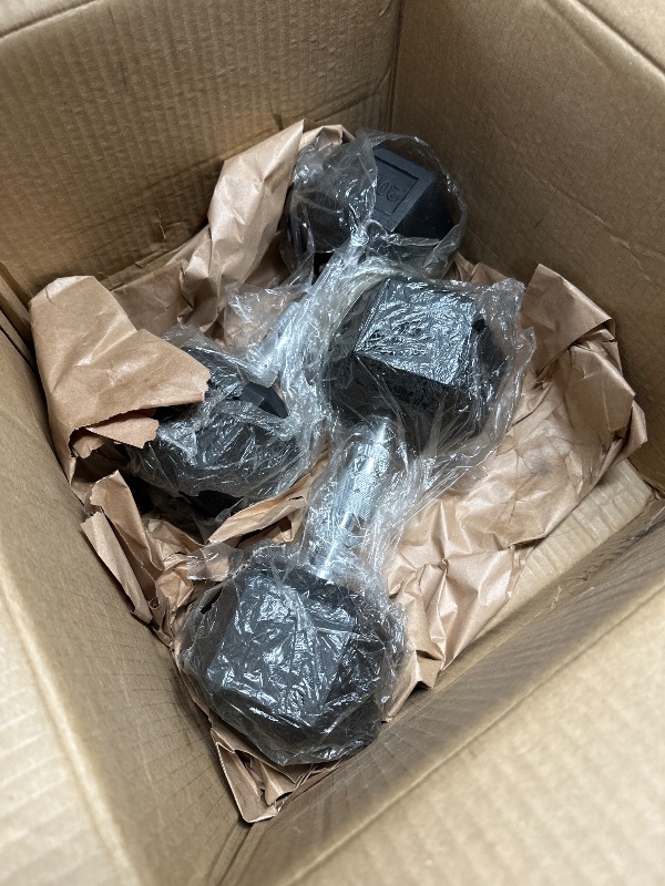 Photo 1 of *ONLY 2*Fitvids Dumbbell Set with Rack, Rubber Coated Hex Dumbbell Weights in 150lbs, 5, 10, 15, 20, 25lbs Pair