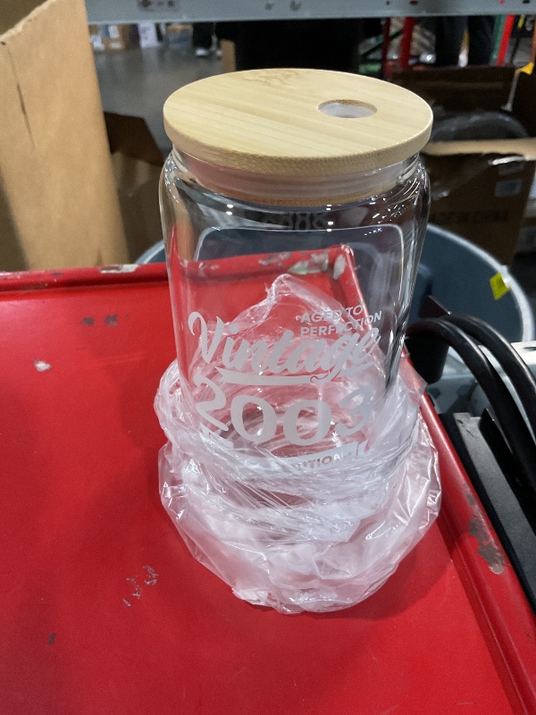 Photo 1 of (See images)Glass with Straw for Her or Him 16oz Bamboo 