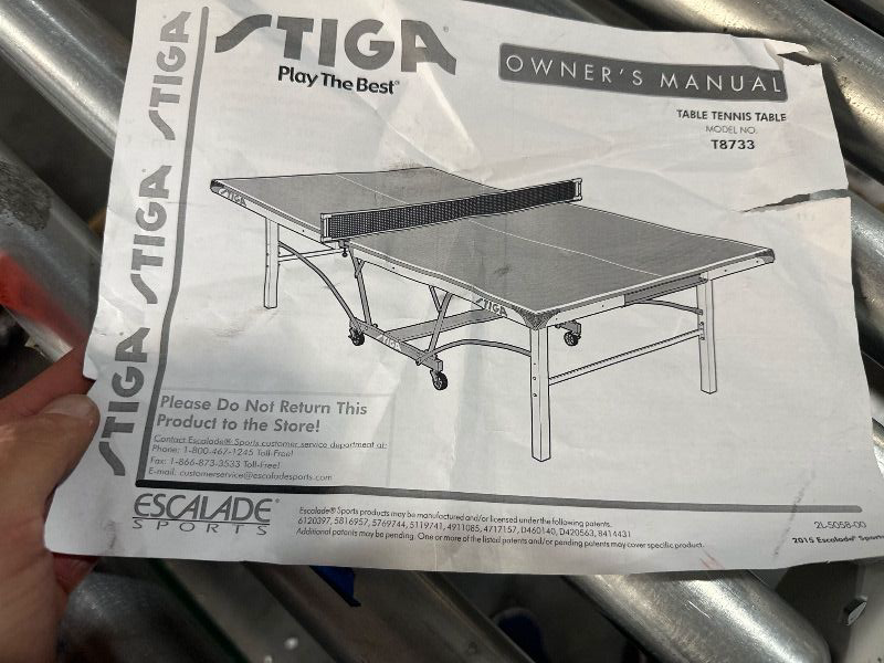 Photo 1 of (item is damaged)(sold for parts only) *DAM TO BOX*FACTORY SEALED*TRUCK PICKUP*STIGA STS 185 Table Tennis Table