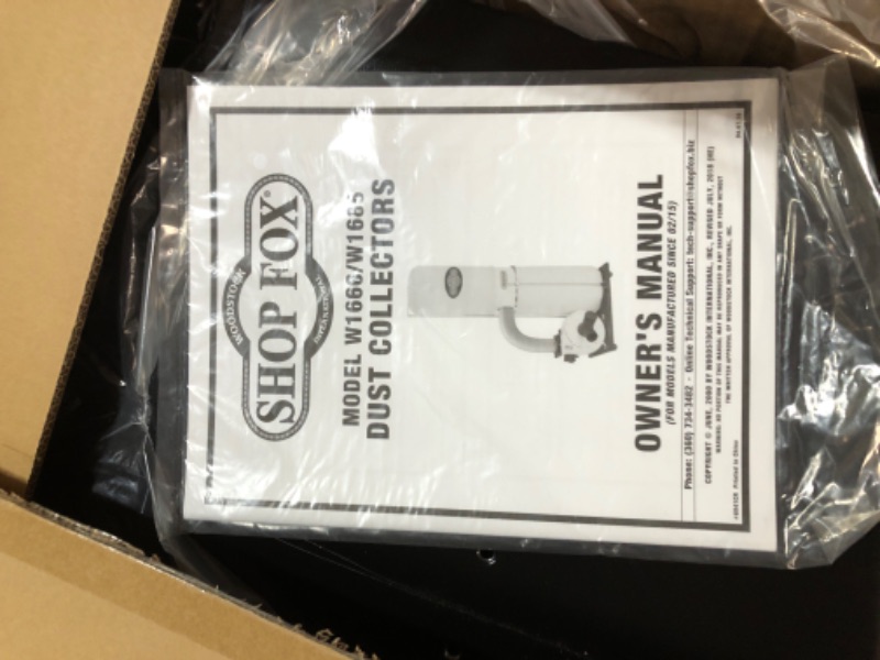 Photo 1 of (truck/ trailer pick up  only )
Shop Fox W1666-2 HP Dust Collector,White