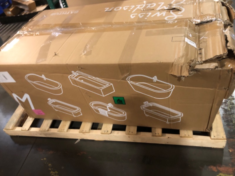 Photo 1 of ***MAJOR DAMAGE ON CORNER*** truck or trailer pick up only***
Voltaire 60" x 32" Left-Hand Drain Alcove Bathtub with Apron and Armrest in Matte Grey