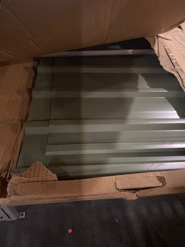 Photo 1 of Absco Poultry Paradise: Large Chicken Coop & Chicken Run, 5'x5' Pale Eucalypt Green with Mesh Panels, Side Access Door, Aviary, DIY Assembly, Metal Chicken Cage for 10-15 Chickens