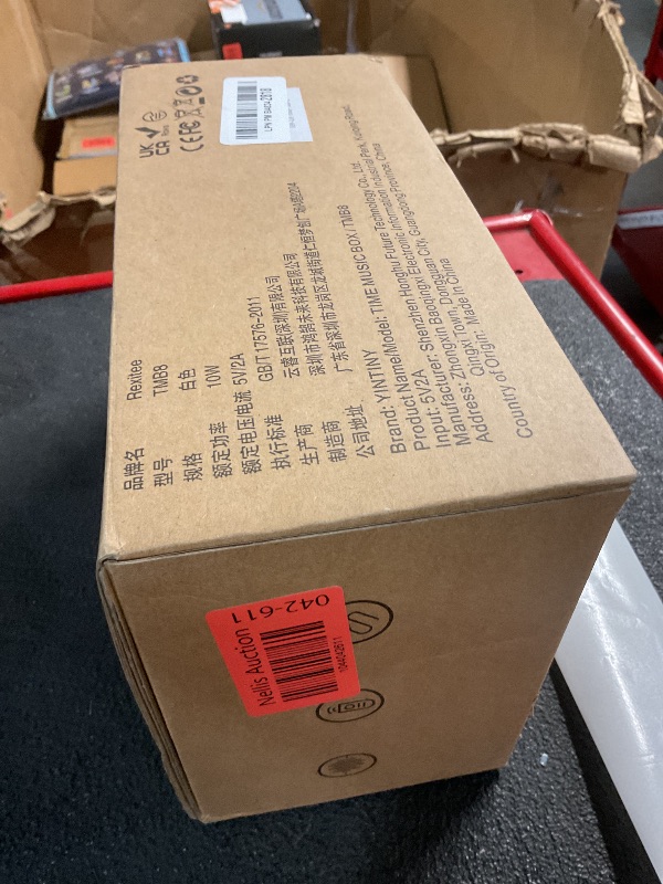 Photo 1 of Yintiny Time Music Box CD Player with Speakers; Bluetooth Transmitter; Festival Gift; BGM Player for Home Decor (Orange)