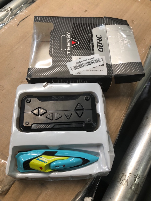 Photo 1 of 4DRC RC Mini Boat with LED Light for Kids, 2.4Ghz Full Proportional Remote Control Boat for Pools and Lakes, Pool Toys, Capsize Recovery,Water Play Toy Gift for Boys&Girls