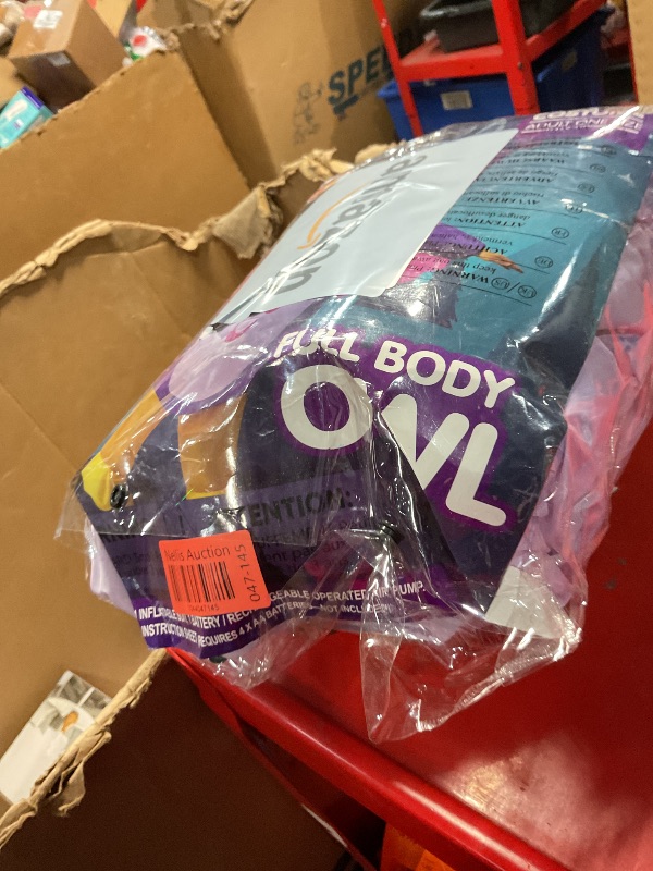 Photo 1 of Spooktacular Creations Adult Inflatable Costume, Full Body Owl Blow-up Deluxe Halloween Costume, Funny Purple Inflatable Costumes for Halloween Themed Parites