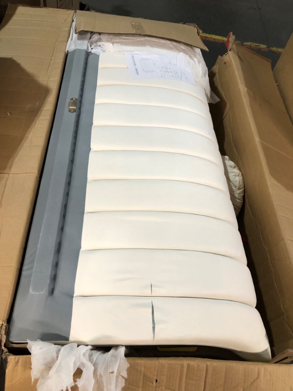 Photo 1 of ***DAMAGED - SLASHED - SEE PICTURES***
F4905-S White Microfiber Sofa Chair with Ergonomic Design, Solid Wood, Ideal for Versatile Living Spaces