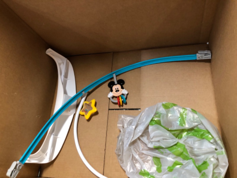 Photo 1 of ***INCOMPLETE - MISSING HARDWARE AND OTHER PARTS***
Bright Starts Disney Baby Mickey Mouse Infant to Toddler Rocker & Seat with Vibrations and Removable -Toy Bar, 0-30 Months Up to 40 lbs (Original Bestie)