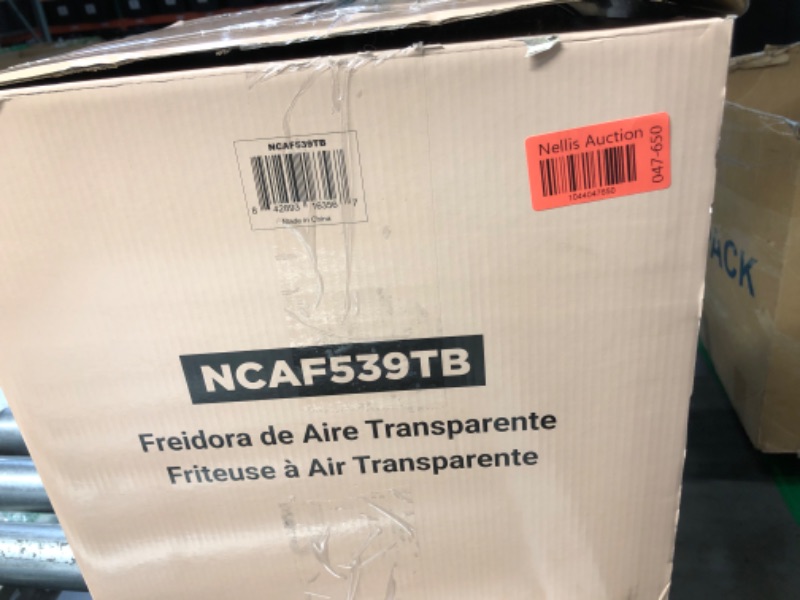 Photo 1 of Nutrichef 5.8 Quart Air Fryer 8-1 Preset Cook Modes Transparent Fry Bowl for Best Cooking Results Cook Shrimp, Steak, Fries, Wings, Chicken & More Precise Temperature Control & Time Black