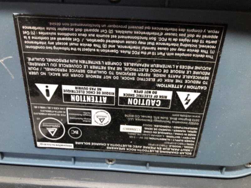 Photo 1 of ***NONREFUNDABLE - MAJOR DAMAGE - FOR PARTS ONLY - SEE COMMENTS***
Innovative Technology Pair of Solar Charging Bluetooth Outdoor Rock Speakers