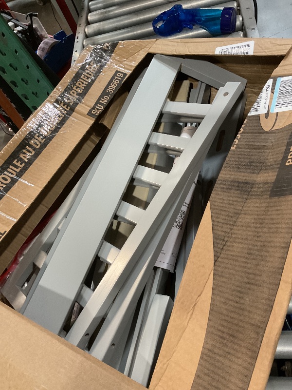 Photo 1 of (Missing pieces)(sold for parts only)Dream On Me Brookside Toddler Bed In Pebble Grey, Greenguard Gold /JPMA Certified, Low To Floor Design, Non-Toxic Finish, Safety Rails, Made Of Pinewood