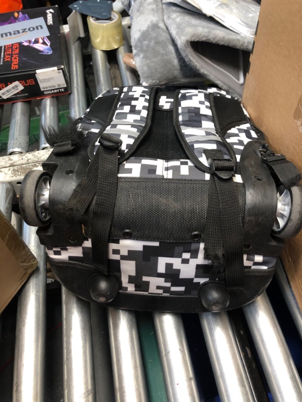 Photo 1 of ***HEAVILY USED - DAMAGED - TORN - SEE PICTURES***
J World New York Sunrise Kids Rolling Backpack for Girls Boys Teen. Roller Bookbag with Wheels, Camo, 18"