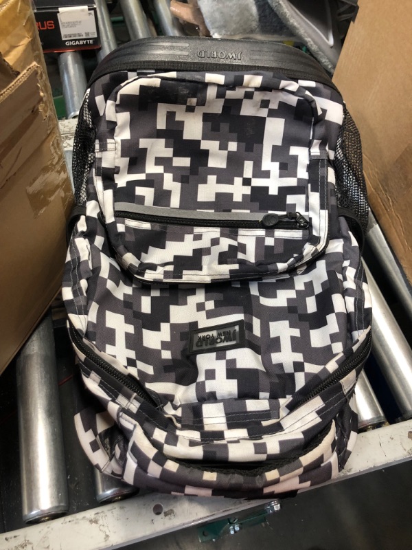 Photo 1 of ***HEAVILY USED - DAMAGED - TORN - SEE PICTURES***
J World New York Sunrise Kids Rolling Backpack for Girls Boys Teen. Roller Bookbag with Wheels, Camo, 18"