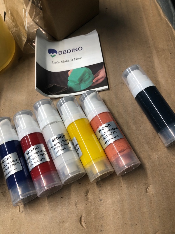Photo 1 of BBDINO Silicone Pigments, Liquid Silicone Pigments Set of 9 Colors, Real High Concentrated Liquid Silicone Dye for Silicone Mold Making, Each Color 0.5 Oz/ 15 ml