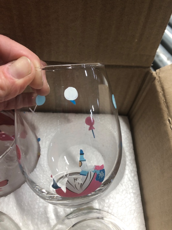 Photo 1 of **DAMAGED, ON 1 GLAS THE PAINTING HAS RUBBED OFF**
DR.DUDU Christmas Wine Glasses Cups Set of 4, Stemless Drinking Glass with Cute Christmas Gnome Designs, Clear Wine Milk Drinkware Party Gifts for Women, Men, Friends, Holiday Xmas Decorations (18oz)