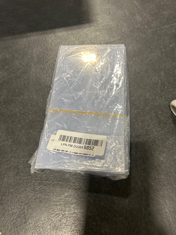 Photo 1 of SmartSign"Moveable Shelf Label Holders" Crystal Clear PVC with White Label Background 0.75" x 5" |Pack of 10