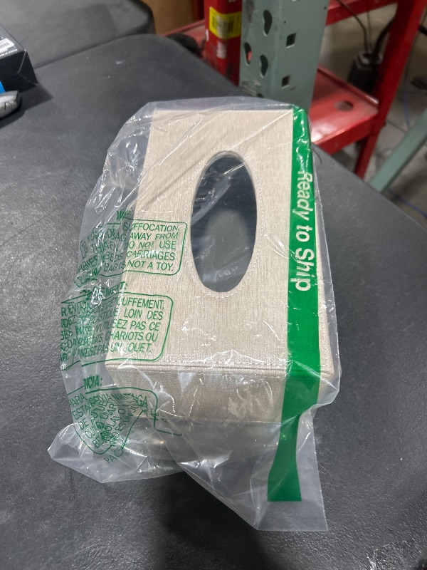 Photo 1 of Sumnacon Tissue Box Cover Rectangle Linen Tissue Box,Stylish Tissue Box Holder with Magnetic Bottom,Decorative Tissue Cover for Bathroom Toilet Bedroom Living Room Table Desk Office, Beige