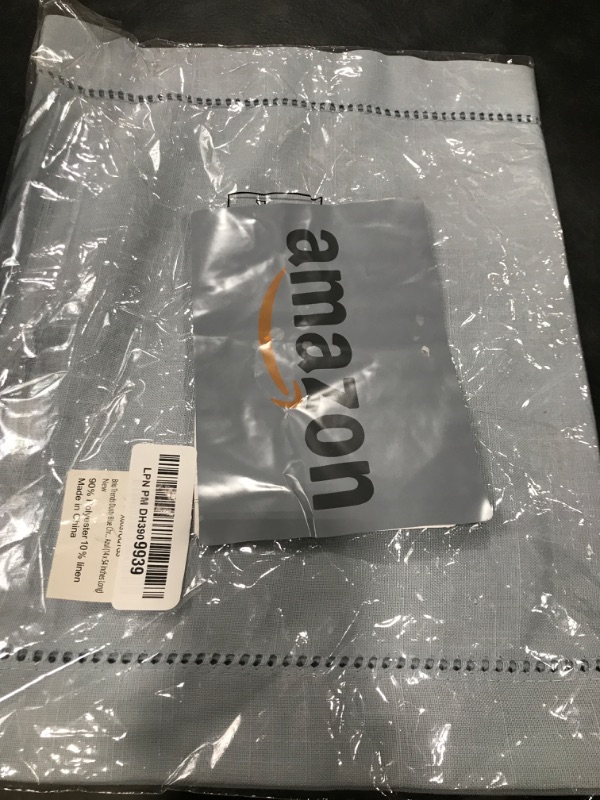 Photo 1 of Light Blue Table Runner with Hemstitch – Dusty Blue Table Runner for Spring, Easter, Weddings, Baby Showers & Dining Room Decor – Elegant Easter Runner for Table (14 x 54 Inches Long)