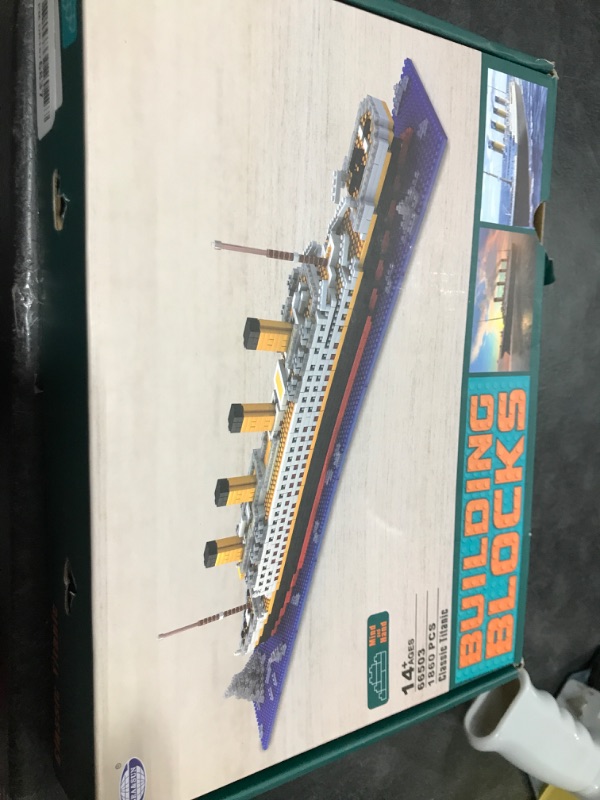 Photo 1 of 1860PCS Mini Blocks Titanic Ship Model Kit, Titanic Ship Toy Titanic Building Block Set, Titanic Toys for Kids Mini Bricks 3D Puzzle DIY Educational Titanic Toys for Kids Adults