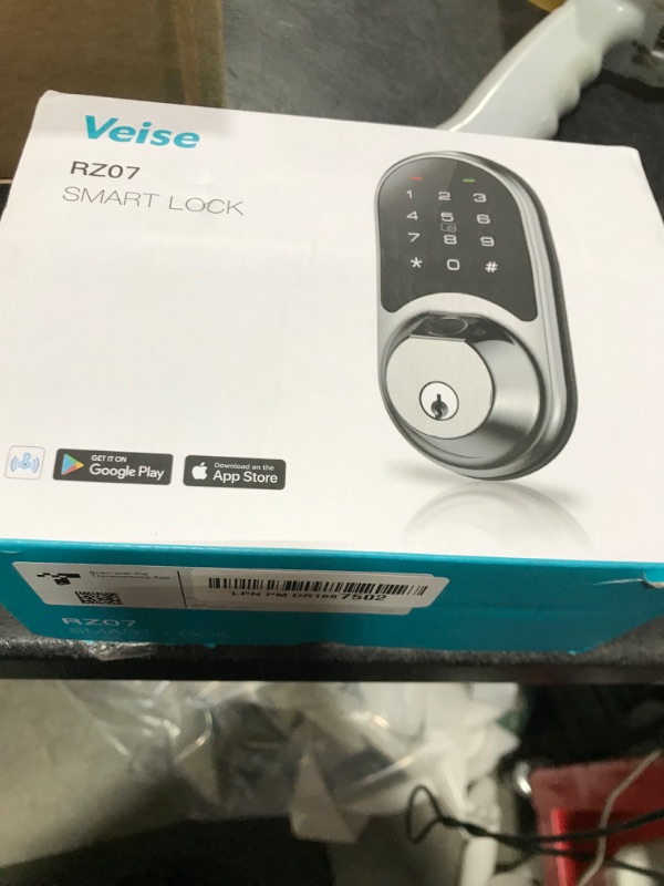 Photo 1 of Veise Smart Lock, Fingerprint Door Lock, 7-in-1 Keyless Entry Door Lock with App Control, Electronic Touchscreen Keypad, Smart Deadbolt, Biometric Smart Locks for Front Door, Satin Nickel