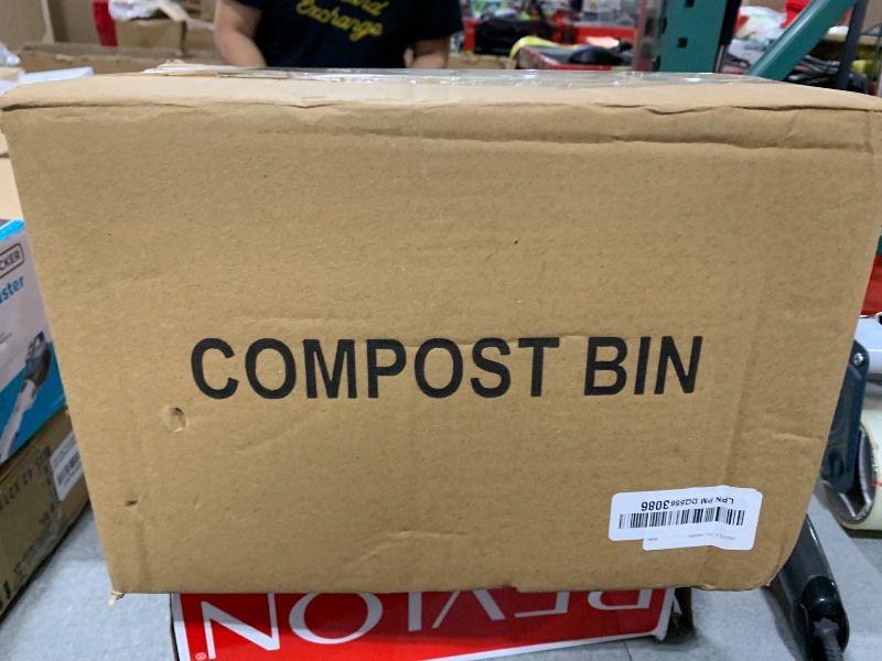 Photo 1 of Odorless Counter Top Compost Bucket with Lid - Yatmung Small Kitchen Compost Bin Countertop - Narrow Sustainable Bamboo Composting Pail - Indoor Composter - Slim Food Waste Bin for Kitchen - Cream -