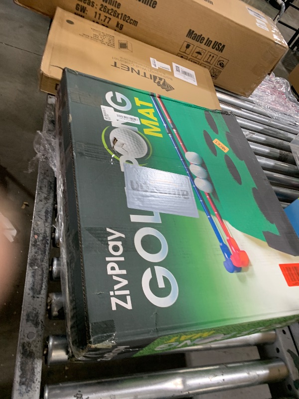 Photo 1 of Golf Pong Putting Game Golf Game Set Putt Putt Golf with 2 Putter Golf Balls for Adults Indoor Outdoor Green Color 11 Feet