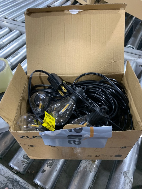 Photo 1 of Zuske 50FT LED Outdoor String Lights with 15 Shatterproof Edison Bulbs, 2700K Commercial Grade IP65 Waterproof Patio Lights, Heavy Duty Outside Hanging Lights for Backyard, Balcony, Garden, Porch