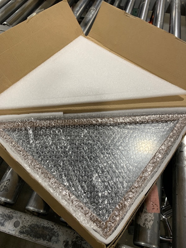 Photo 1 of DecoWoodo Wooden Flag Display Case for 3'x5' Folded American Flag (Not for Burial Flag), Military Veteran Flag Shadow Box with HD Tempered Glass, Wall Mounted Triangle Flag Frame, Rust Brown