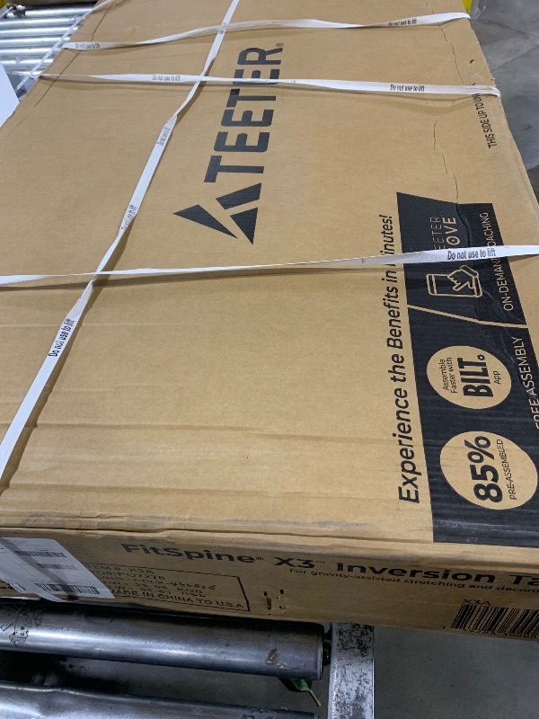 Photo 1 of TEETER FitSpine X3A Inversion Table with 8?Point Floating Suspension, T?Pin Ankle Lock System, Lumbar Bridge, Acupressure Nodes, and Headrest Pillow