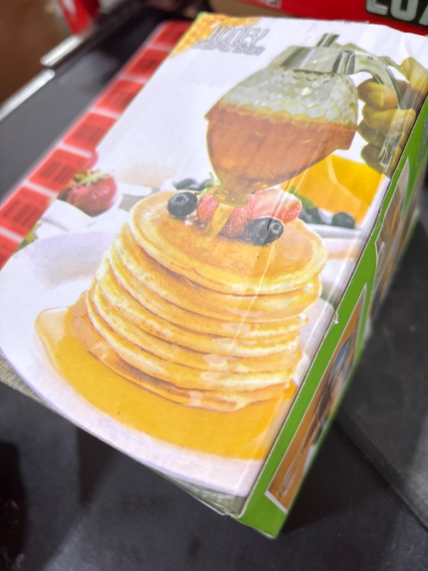 Photo 1 of Acrylic Honey Dispenser with Stand Comb Shaped Honey Pot, No Drip Syrup and Sugar Jar Pot with High Capacity Pourer Dispenser