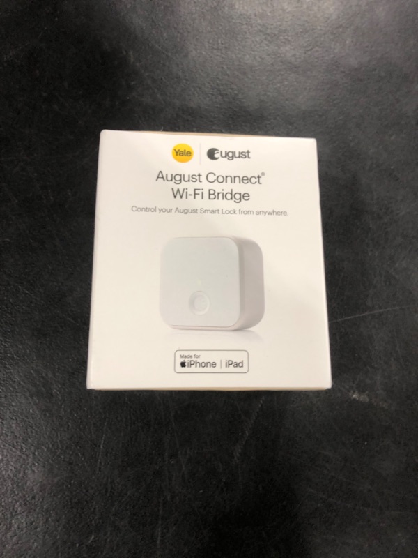 Photo 1 of August Home Connect Wi-Fi Bridge, Remote Access, Alexa Integration for Your August Smart Lock, white, 1.5 x 2.4 x 2.4"