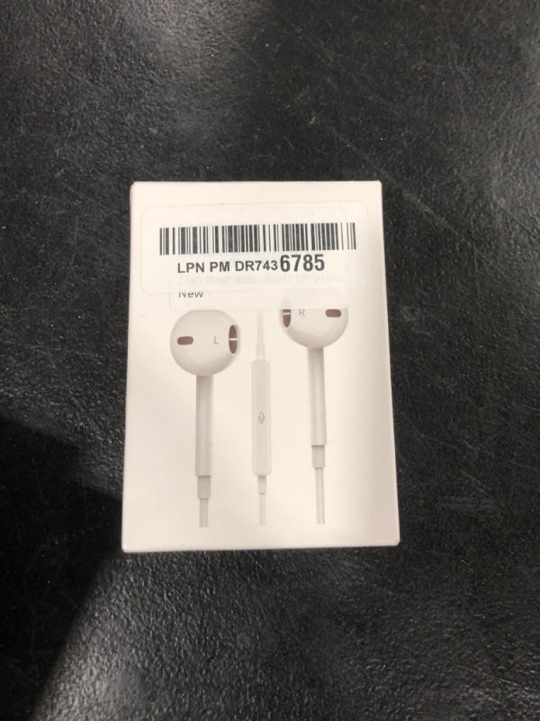 Photo 1 of 2 Pack Wired Headphones for iPhone Earbuds with Lightning Connector Earphones with Built-in Microphone & Volume Control Compatible with iPhone 7/8/X/11/12/13/14Pro