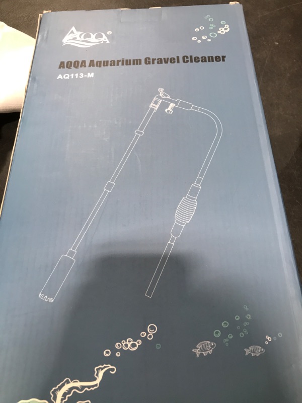 Photo 1 of AQQA Aquarium Siphon Gravel Vacuum Fish Tank Cleaner kit,Stress Ball Python Water Changer,Extendable Length and Fixed On Fish Tank,Manually Water Changer Wash Sand (L)