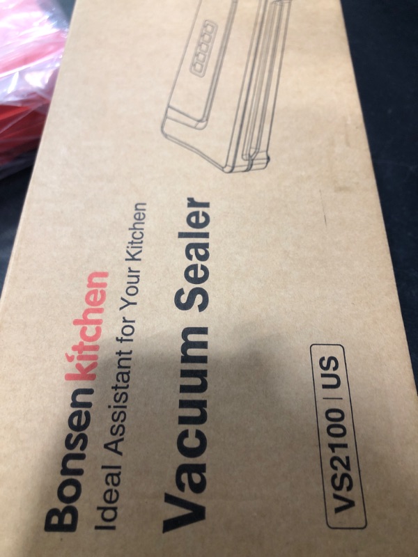 Photo 1 of [Updated 2025] Bonsenkitchen Vacuum Sealer Machine + 40 Vacuum Bags, Fast-Compact/Multi-Functional Food Vacuum Sealer with External Vacuum System, Silver