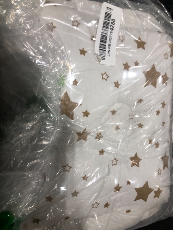 Photo 1 of Aila+Aiden Baby Nest, Baby Lounger, Organic Cotton Lounger for Baby, Reversible Breathable Adjustable Portable - Star Collection (White/Tan)